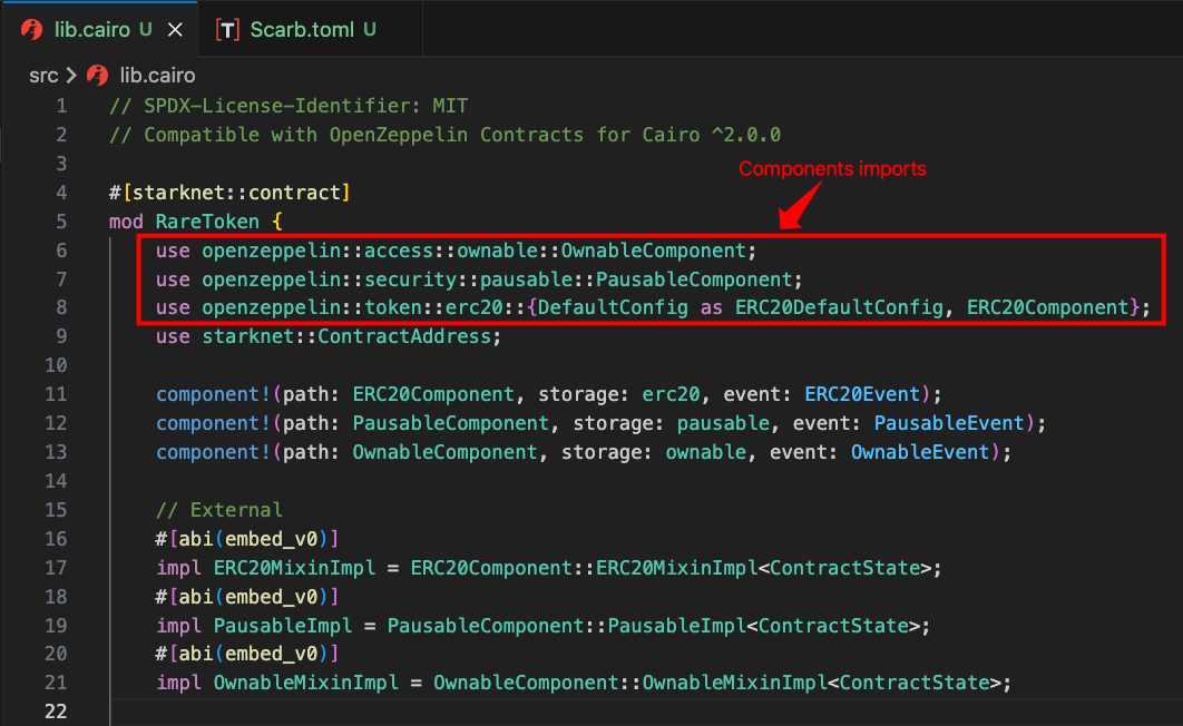 OpenZeppelin import in token