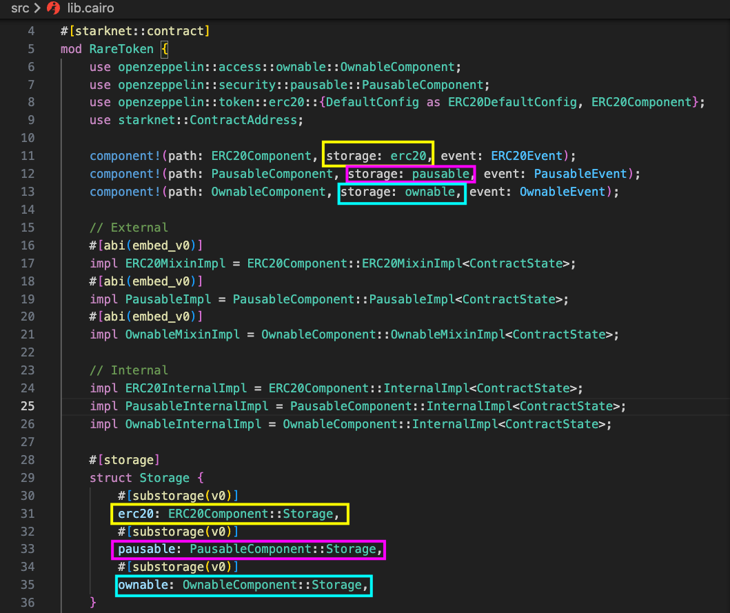 Storage import for OpenZeppelin
