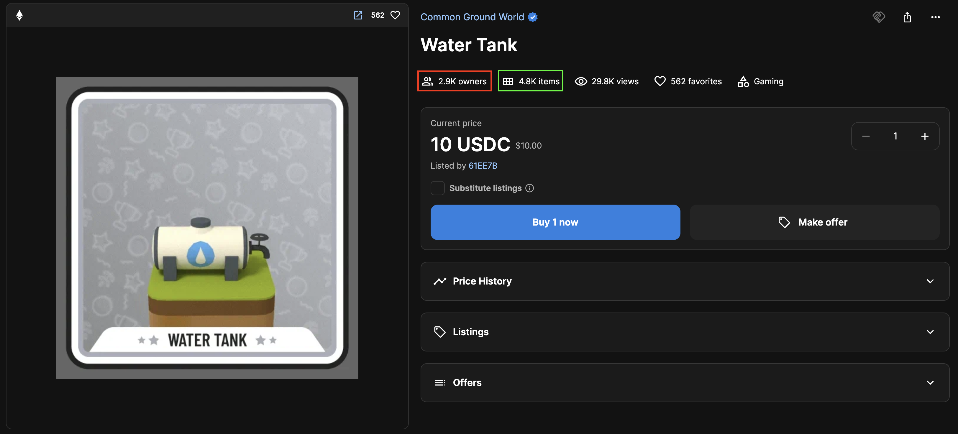 Screenshot of one of common worlds collection