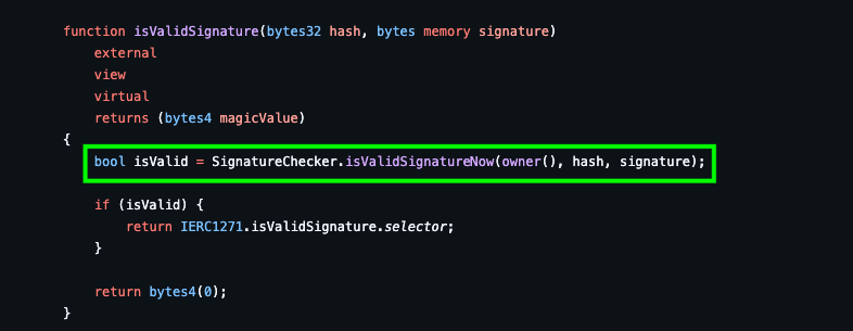 isValidSignature()