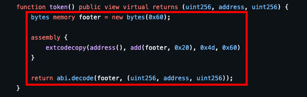 token reading bytecode