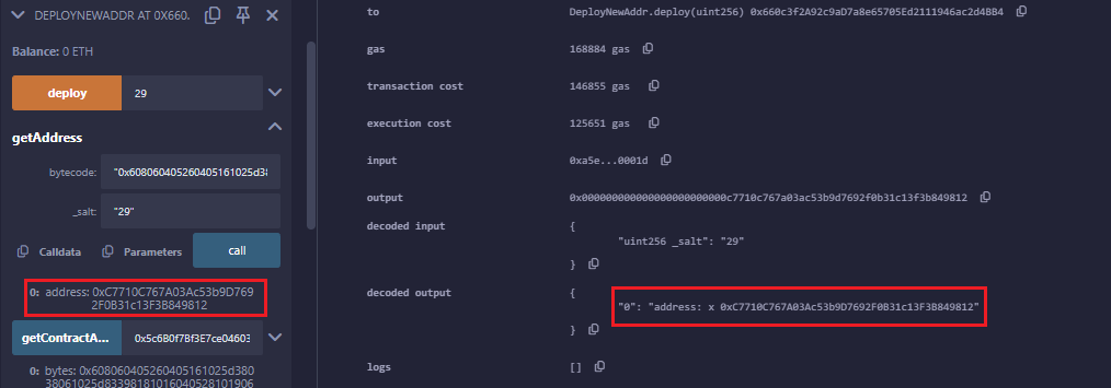 create2 deployment demonstration