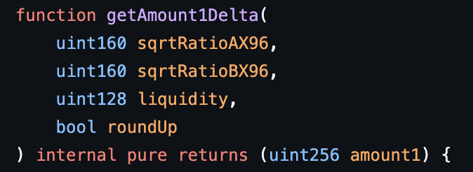 getAmount1Delta function