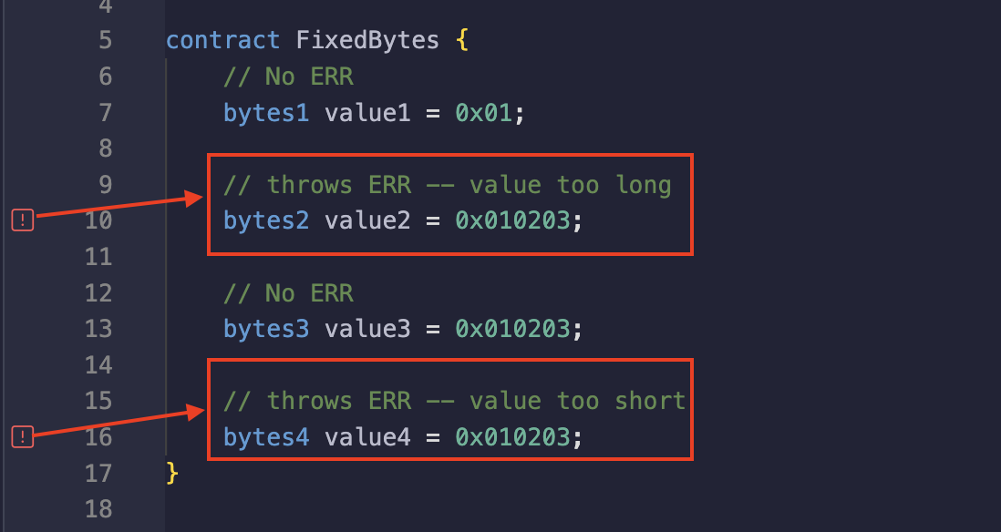 remix screenshot showing different values assigned to different byte sizes